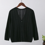 Women's Knitwear 3/4 Length Sleeve Sweaters & Cardigans Rib-Knit Simple Style Solid Color
