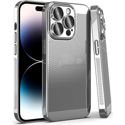 Fine Mesh Cooling Phone Case for iPhone 15 Pro - Silver