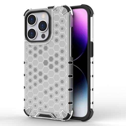 Honeycomb Phone Case for iPhone 15 Pro - White