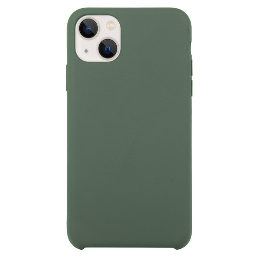 Solid Silicone Phone Case for iPhone 15 - Dark Green
