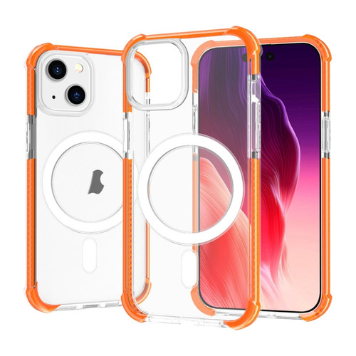 Magsafe Magnetic Acrylic Shockproof Phone Case for iPhone 15 - Orange