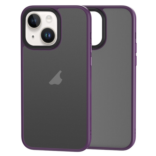 Brilliant Series Micro-frosted Anti-fingerprint PC Phone Case for iPhone 15 - Purple