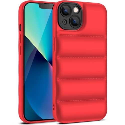 Eiderdown Airbag Shockproof Phone Case for iPhone 15 - Red