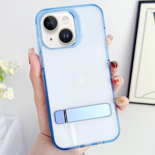 Linear Shape Holder Phone Case for iPhone 15 Plus - Blue