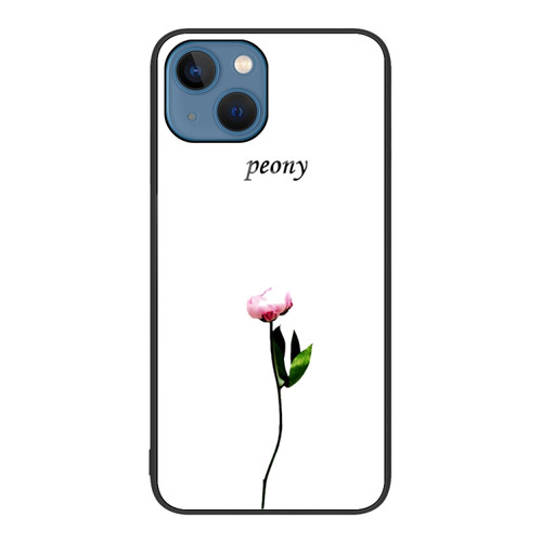 Colorful Painted Glass Phone Case for iPhone 15 Plus - A Flower