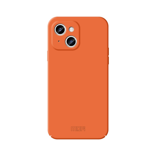 MOFI Qin Series Skin Feel All-inclusive Silicone Phone Case for iPhone 15 Plus - Orange