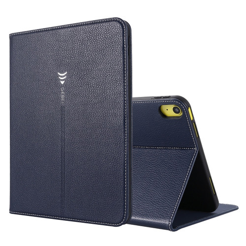 GEBEI Silk Texture Flip Tablet Leather Case for iPad 10th Gen 10.9 2022 - Blue