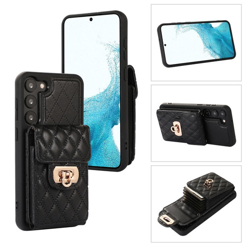 Card Slot Leather Phone Case for Samsung Galaxy S23 5G - Black