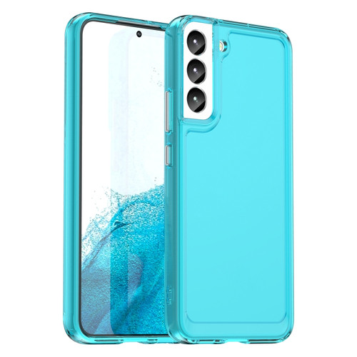 Candy Series TPU Phone Case for Samsung Galaxy S23 5G - Transparent Blue