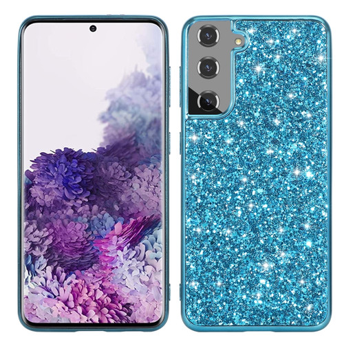 Glitter Powder Shockproof TPU Phone Case for Samsung Galaxy S23 5G - Blue