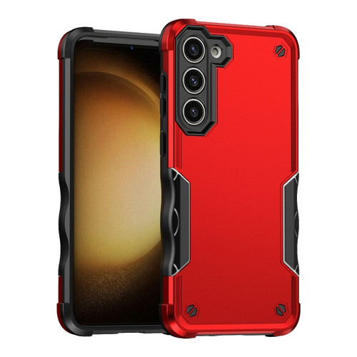 Non-slip Shockproof Armor Phone Case for Samsung Galaxy S23 5G - Red