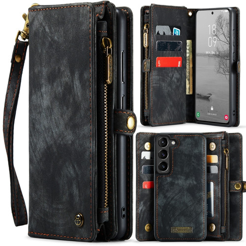 CaseMe 008 Detachable Multifunctional Leather Phone Case for Samsung Galaxy S23+ 5G - Black