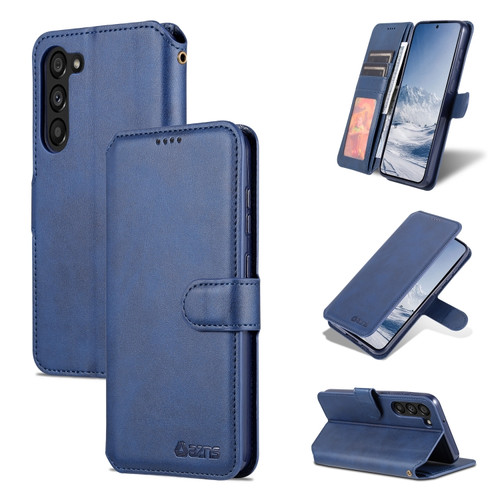 AZNS Calf Texture Horizontal Flip Leather Phone Case for Samsung Galaxy S23+ 5G - Blue