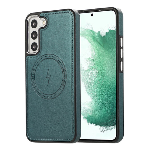Side Leather Magsafe Phone Case for Samsung Galaxy S23+ 5G - Green