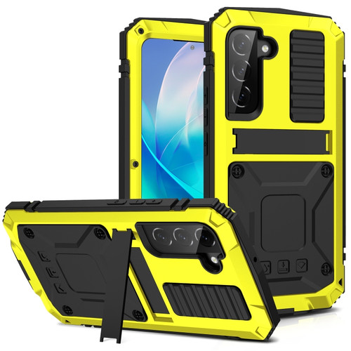 R-JUST Life Waterproof Dustproof Shockproof Phone Case for Samsung Galaxy S23+ 5G - Yellow