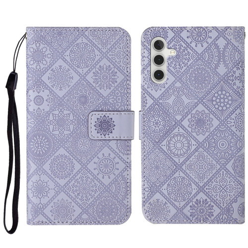 Samsung Galaxy A14 5G Ethnic Style Embossed Pattern Leather Phone Case for Samsung Galaxy S23 Ultra 5G - Purple