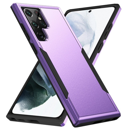 Pioneer Armor PC + TPU Phone Case for Samsung Galaxy S23 Ultra 5G - Purple Black