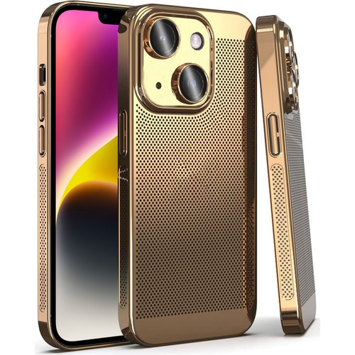 Fine Mesh Cooling Phone Case for iPhone 14 - Gold