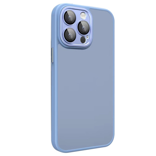 All-inclusive TPU Edge Acrylic Back Phone Case with Lens Film for iPhone 14 Pro Max - Sierra Blue