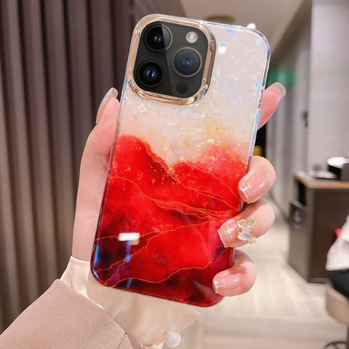 Colorful Crystal Ripple TPU Phone Case for iPhone 14 Pro Max - Red