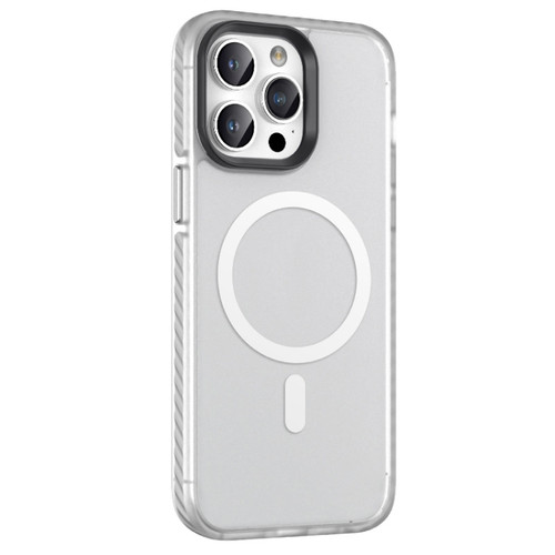 Skin Feel Semi-transparent Frosted MagSafe Magnetic Phone Case for iPhone 14 Pro Max - White