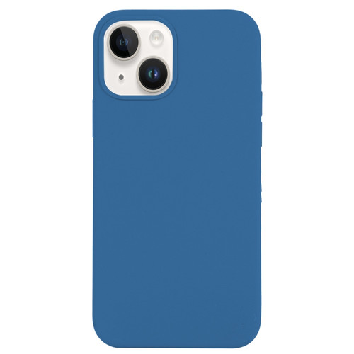 Solid Silicone Phone Case for iPhone 14 Plus - Sea Blue