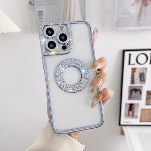 Electroplated Diamond Phone Case for iPhone 14 Plus - Sierra Blue