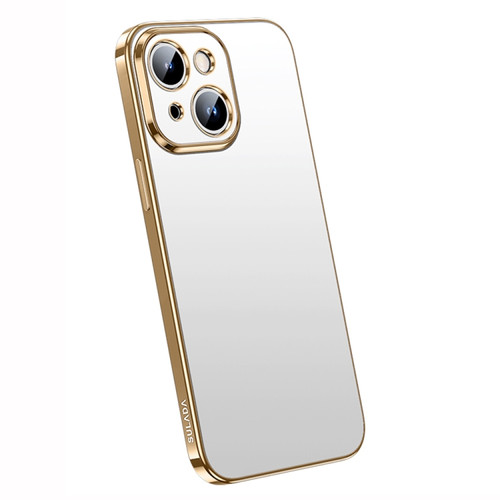 SULADA Electroplating Frosted All-inclusive TPU Phone Case for iPhone 14 Plus - Gold