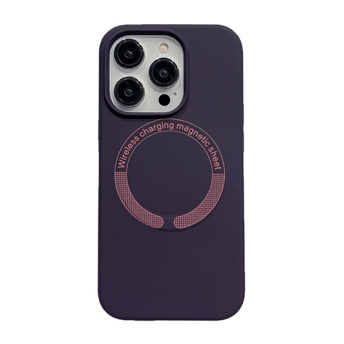 Magsafe Magnetic Silicone Phone Case for iPhone 14 Plus - Dark Purple