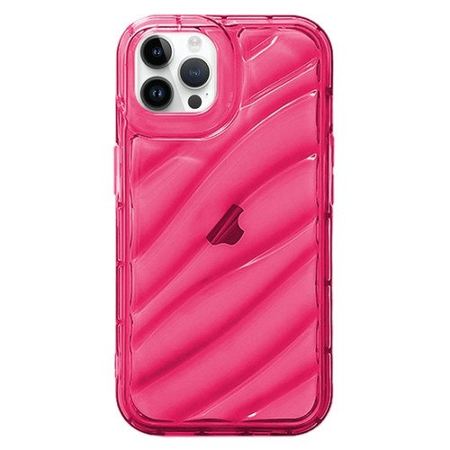 Waves TPU Phone Case for iPhone 14 Pro - Red