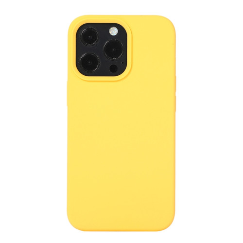 Liquid Silicone Phone Case  for iPhone 14 Pro - Yellow