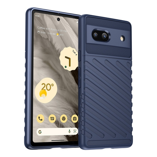 Thunderbolt Shockproof TPU Phone Case for Google Pixel 7a - Blue
