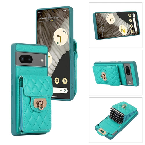 Card Slot Leather Phone Case for Google Pixel 7a - Mint Green