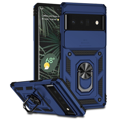 Google Pixel 6 Pro Sliding Camshield Holder Phone Case for Google Pixel 8 Pro - Blue
