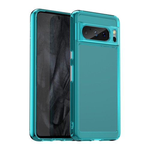 Candy Series TPU Phone Case for Google Pixel 8 Pro - Transparent Blue