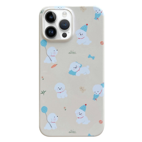 Painted Pattern PC Phone Casefor iPhone 13 Pro Max - Milk Yellow Dog