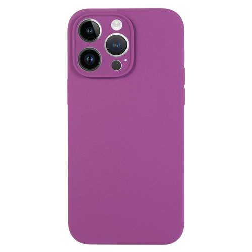 Pure Color Liquid Silicone Fine Pore Phone Casefor iPhone 13 Pro Max - Grape Purple