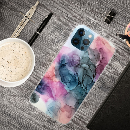 Abstract Marble Pattern TPU Protective Case for iPhone 13 Pro Max - Abstract Multicolor