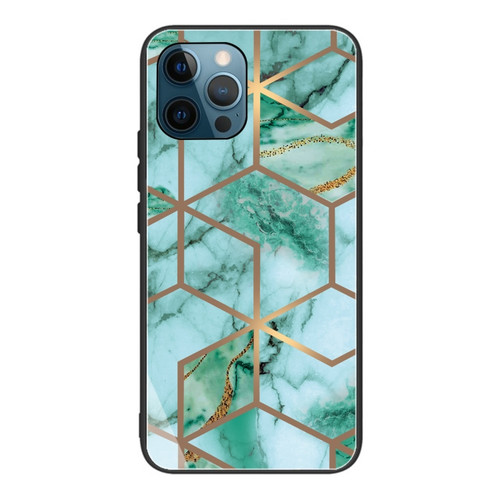 Abstract Marble Pattern Glass Protective Case for iPhone 13 Pro Max - HC-A15