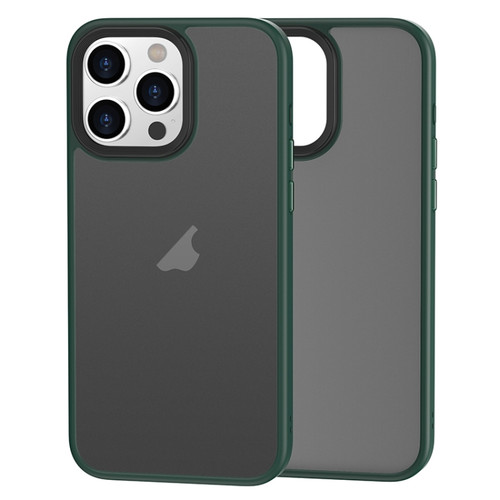 Brilliant Series Micro-frosted Anti-fingerprint PC Phone Casefor iPhone 13 Pro Max - Green