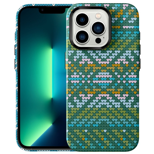 Textile Texture Matte Ultra-thin Phone Casefor iPhone 13 Pro Max - Forest Green