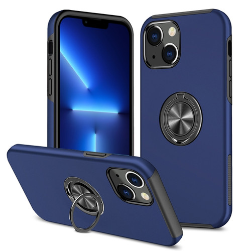 Magnetic Ring Kickstand Shockproof Phone Case for iPhone 13 Pro Max - Blue