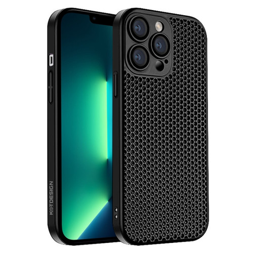 Honeycomb Radiating PC Phone Casefor iPhone 13 Pro Max - Black