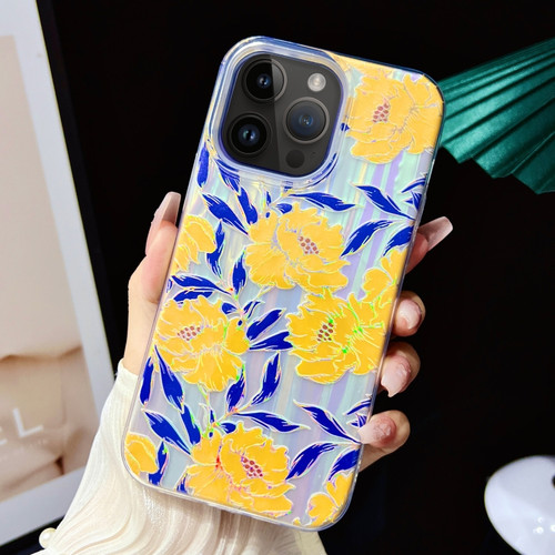 Electroplated Color Film TPU + PC Phone Casefor iPhone 13 Pro Max - Chrysanthemum