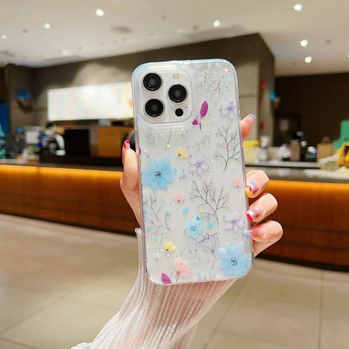 Fresh Small Floral Epoxy TPU Phone Casefor iPhone 13 Pro Max - D05