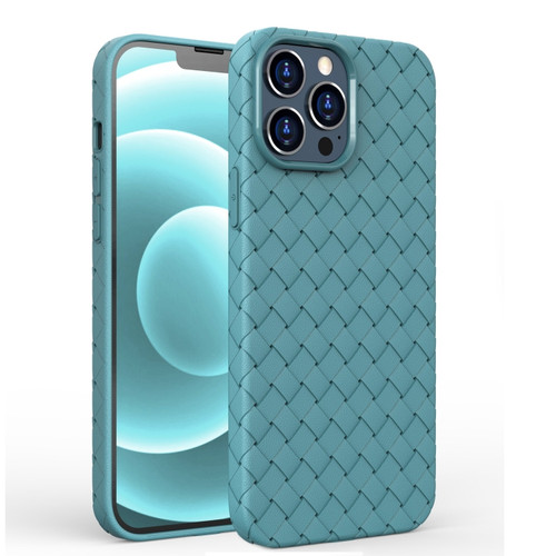 Full Coverage Woven Shockproof TPU Case for iPhone 13 Pro Max - Grey