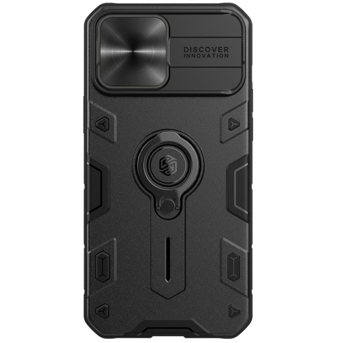 NILLKIN Shockproof CamShield Armor Protective Case with Invisible Ring Holder for iPhone 13 Pro - Black