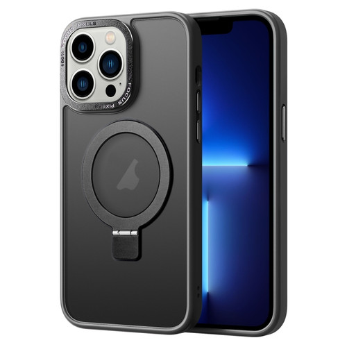 Skin Feel MagSafe Magnetic Holder Phone Case for iPhone 13 Pro - Black