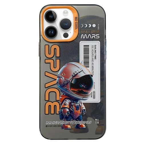 Astronaut Pattern PC Phone Case for iPhone 13 Pro - Black Astronaut