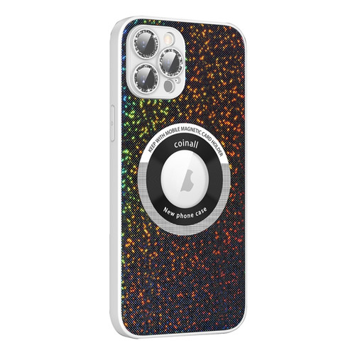 Colorful Glitter Magnetic Magsafe TPU + PC Phone Case for iPhone 13 Pro - Black